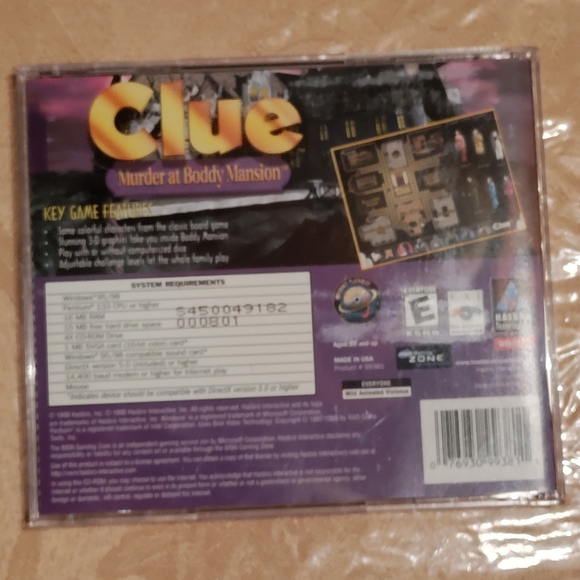 Clue PC CD ROM Murder at Boddy Mansion works with WIN 95 WIN 98 - Picture 7 of 8